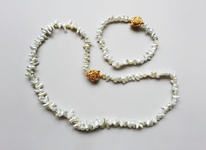 Akoya Keshi Pearl Necklace & Bracelet
